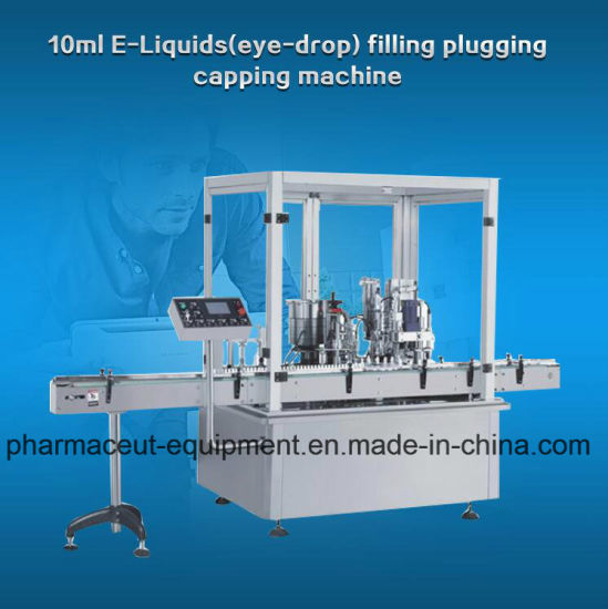 Electronic Cigarette Liquid Filling Sealing Stoppering and Capping Machine (80-100PCS/Min)