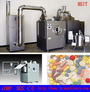 BGB PLC touch screen High Speed SS316/SUS304 Tablet Candy Pill Film Coating Machine 