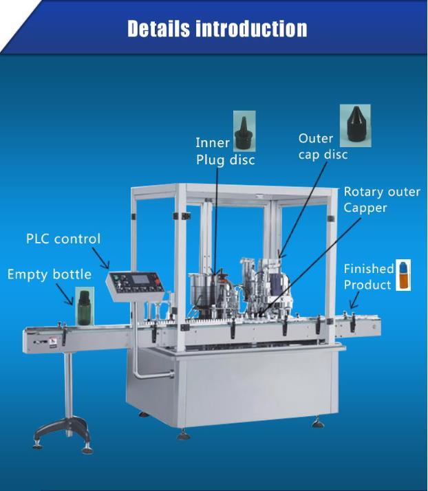 Automatic E Liquid Bottle Filling Packing Machine