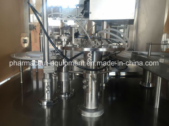 Aseptic Amber Vial Filling Labeling Machine with Rubber Stopper