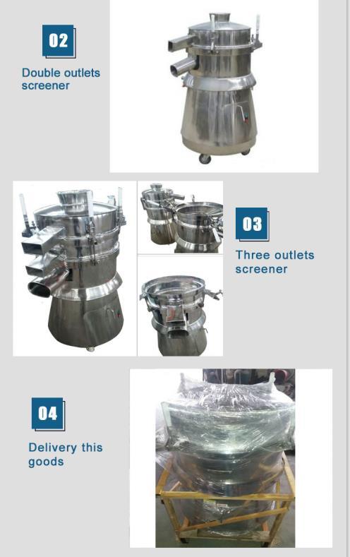 Hot Sale China Good Quality Vibration Sifter for Pharmaceutical (All 304, three outlets)