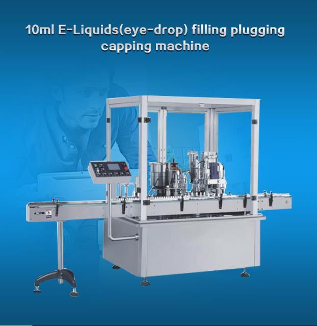 Piston Pump Eye Drop Filling Plugging Sealing Capping Machine