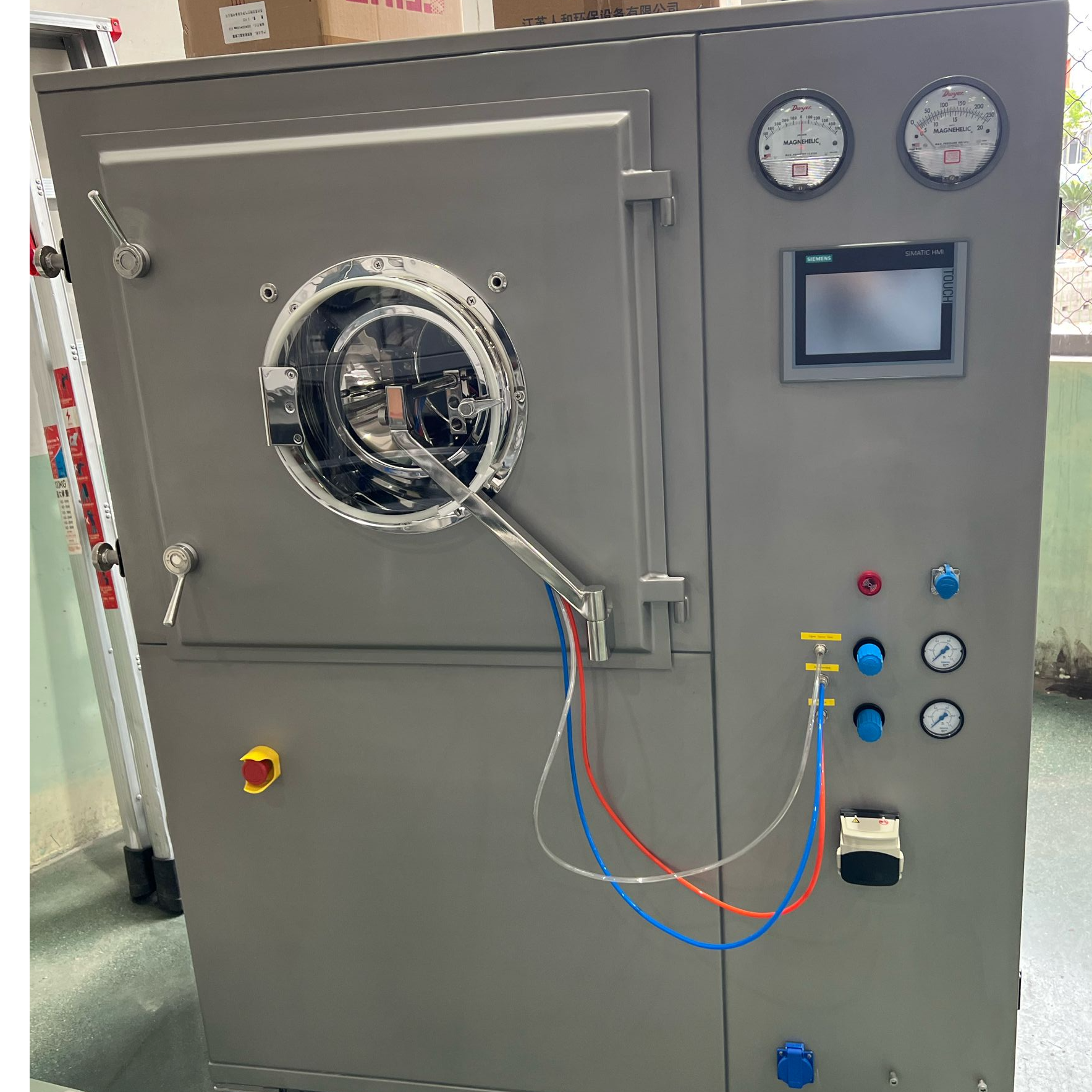 BGB5F high efficiency SS316 PLC controlled Lab powder coating equipment with 3 pot interchangable