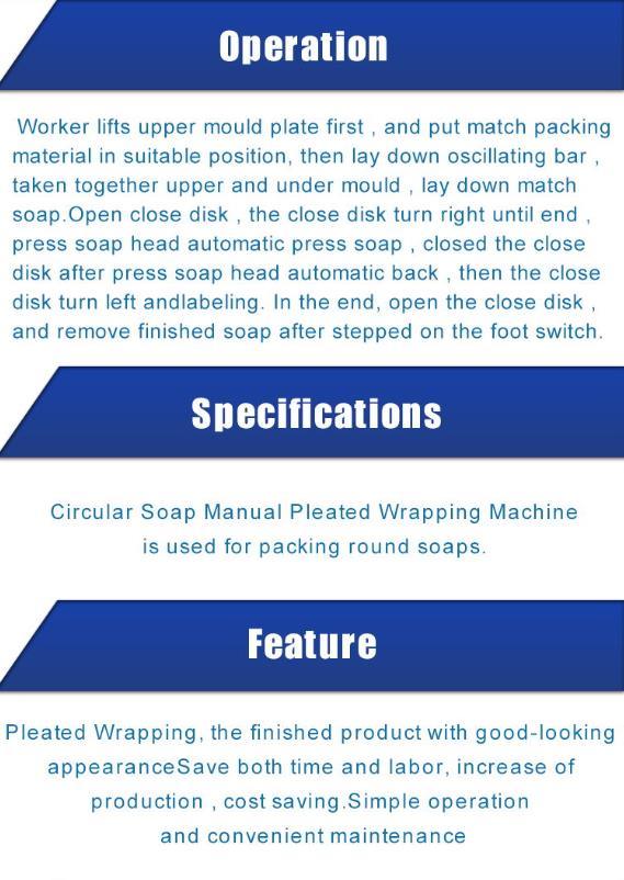 Manual Blue Bubble Pleat Wrapping Machine/Blue Toilet Cleaner Block Wrapping Machine