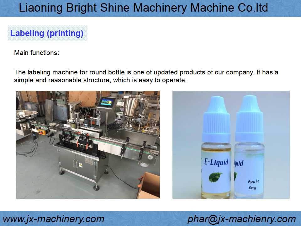 Pet Bottle Manufacture Price E-Cigarette Liquid Filling Production Line Machine