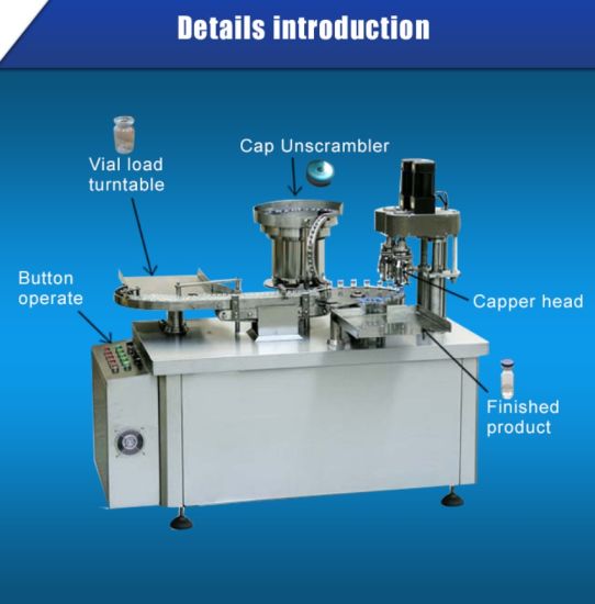 PLC Control 10ml Glass Vial Cap Sealing Machine