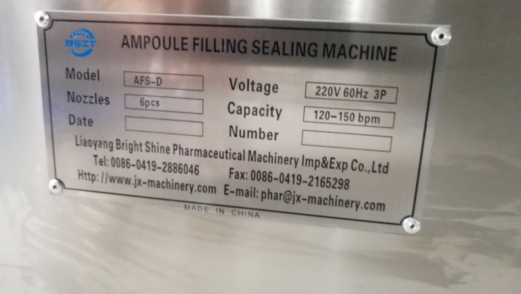 1-20ml High Speed Glass Automatic Ampoule Injection Filling Sealing Machinery