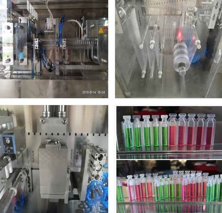 Stand-up Perfume Plastic Ampoule Liquid Forming Filling Sealing Packing Machine (PVC/PE Bottle)