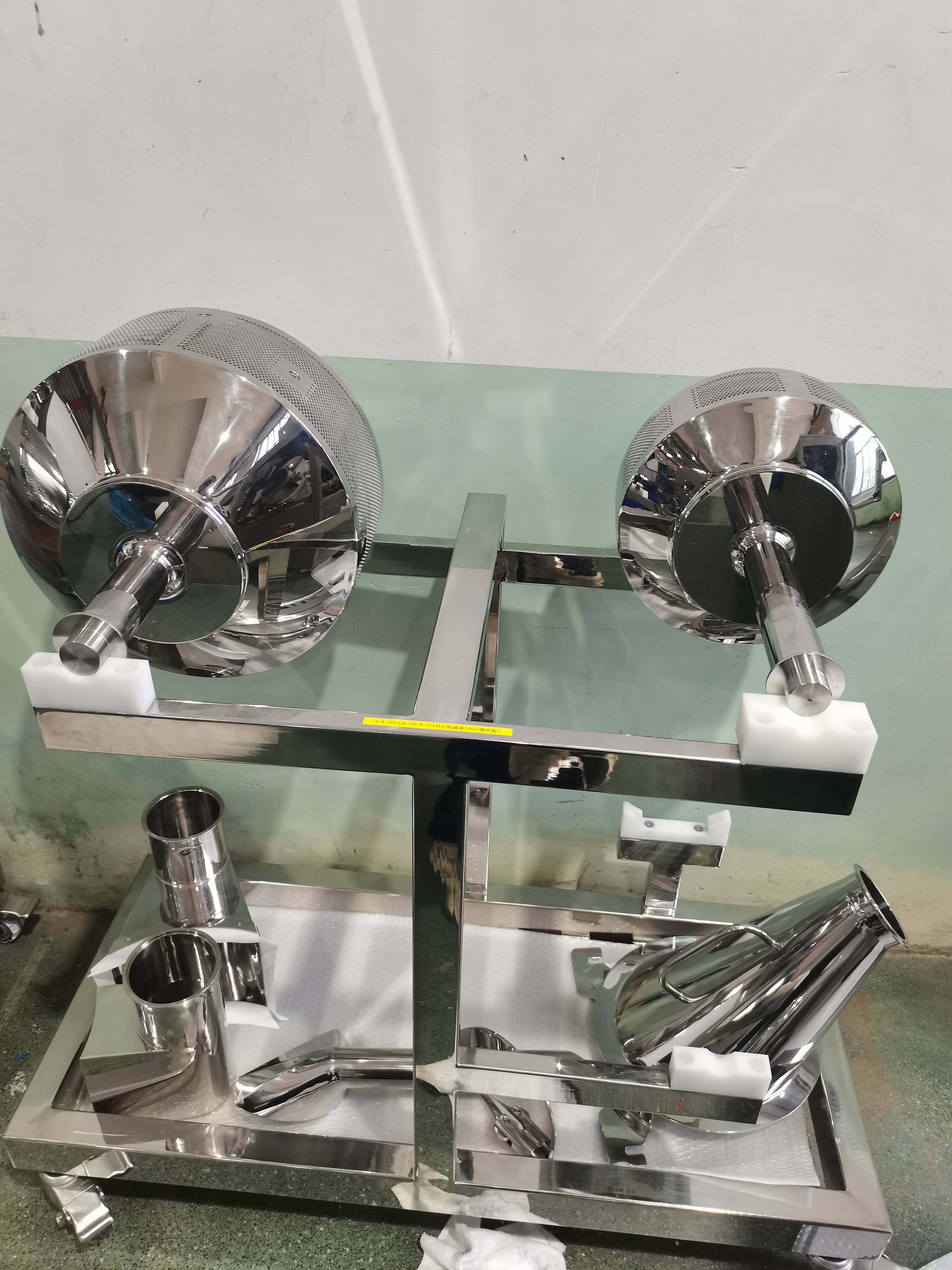 BGB5F high efficiency SS316 PLC controlled Lab powder coating equipment with 3 pot interchangable